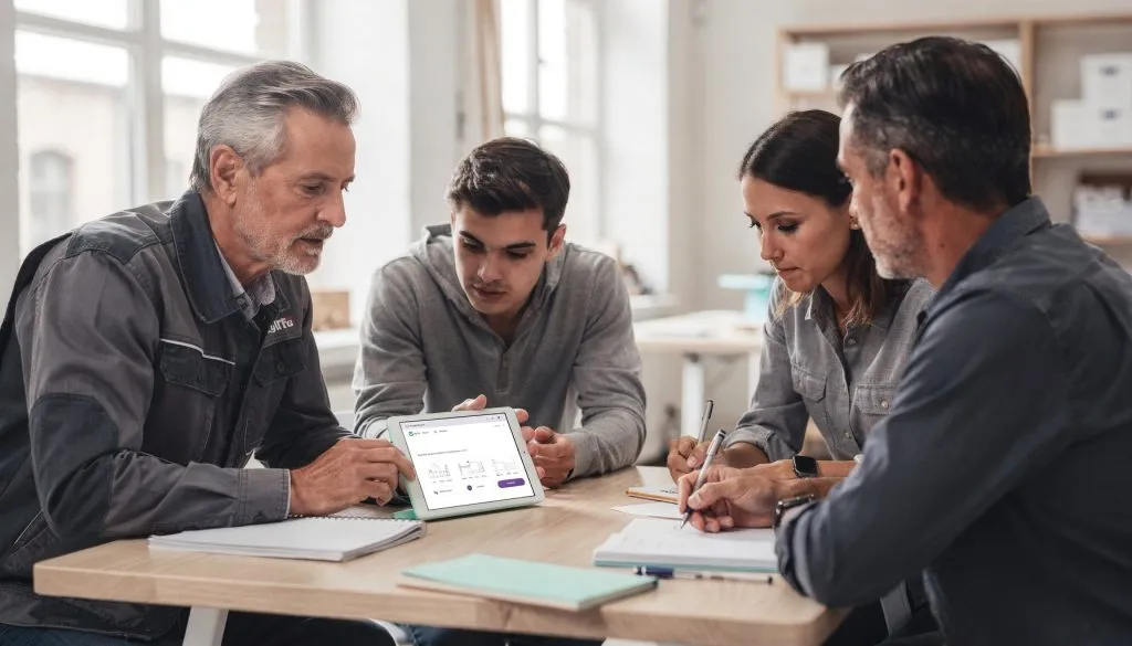 Innovatie op de werkvloer met teamleden die samenwerken aan sociale innovatie